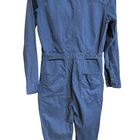 OUTERKNOWN S.E.A. Long Sleeve Navy Linen Cotton Blend Utility Jumpsuit - XS - Picture 7 of 13